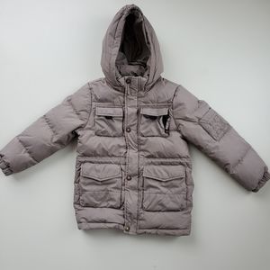 United Colors of Benetton beige gender neutral kids pocketed puffer coat